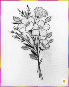 flower drawing easy and beautiful